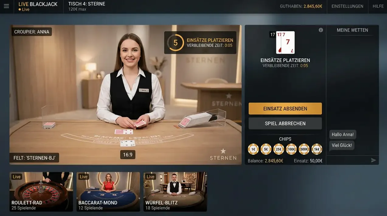 Beliebt bei Vlad: Live Casino